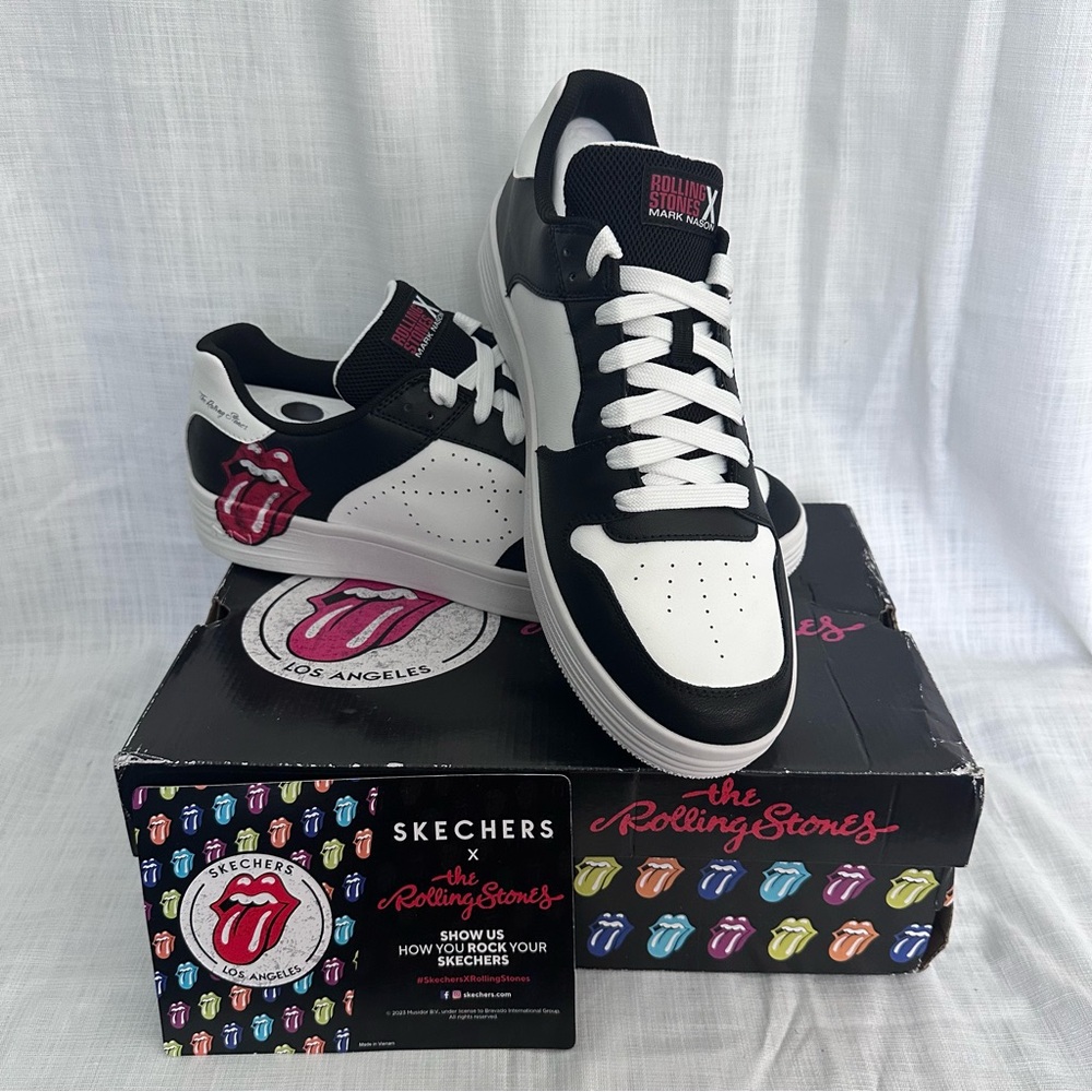 Skechers Black and White Casual Shoes
